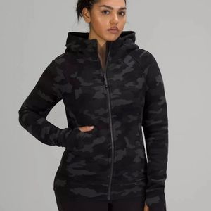 Lululemon Scuba Zip Hoodie Black Camo